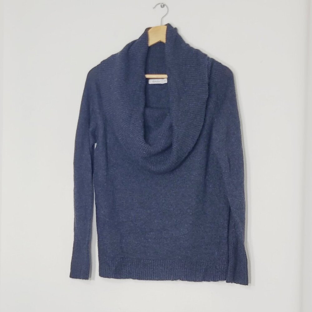 Reitmans Charcoal Long Sleeve Causal Relaxed Fit Cowl Neck Knit Sweater Medium